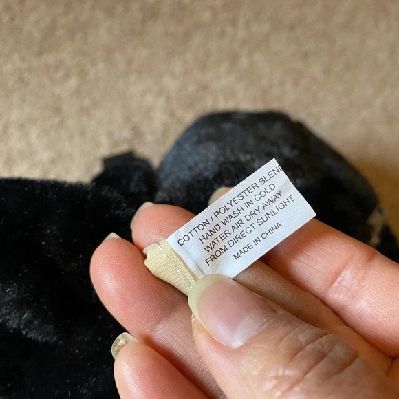 Cute and Soft Black and White Mini Fur Backpack - Picture 6 of 6